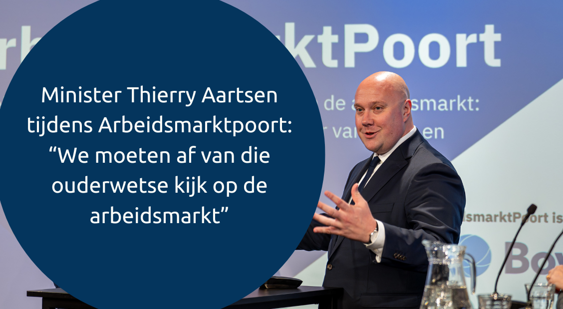 Minister Thierry Aartsen tijdens Arbeidsmarktpoort: "We moeten af van ouderwetse kijk op de arbeidsmarkt en zzp’ers snel een eigen plek in de wet geven"